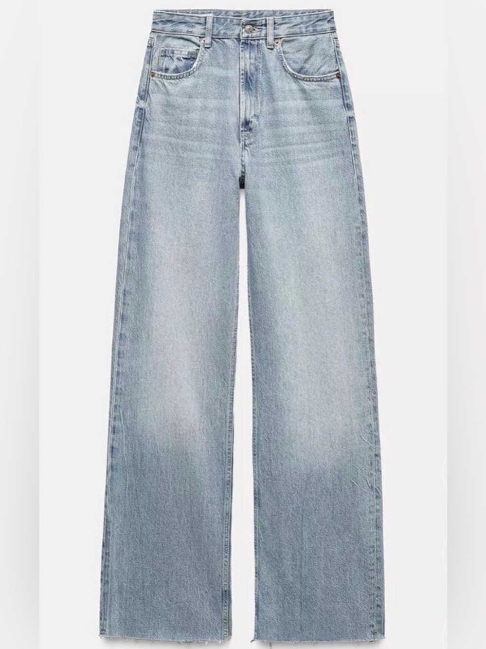 Zara high waisted Light Wash Wide Leg Women’s Jeans size 6